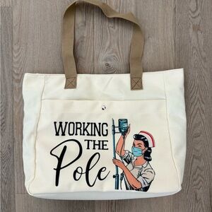 Canvas Tote Bag with Graphic Print